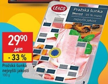 Šunka pražská nejvyšší jakosti LE&amp