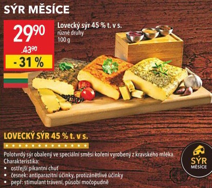 Sýr lovecký 45%