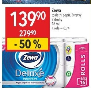 Toaletní papír 3vrstvý Deluxe Zewa