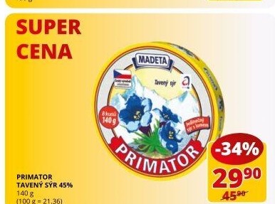 Sýr tavený Primátor Madeta