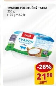 Tvaroh polotučný 3,5% Tatra