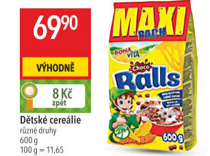 Cereálie Čokoládové kuličky Balls Bonavita