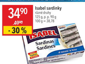 Sardinky ve vlastní šťávě Isabel