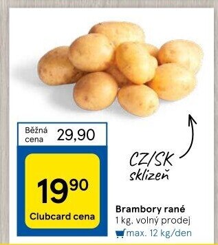 Brambory konzumní rané
