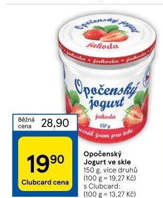 Jogurt ochucený Opočenský Bohemilk