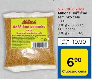 Koření Hořčičné semínko Alibona