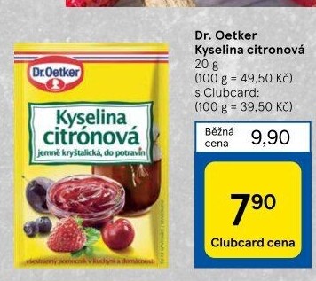 Kyselina citronová Dr. Oetker