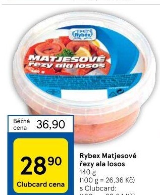 Matjesové závitky a la losos Rybex