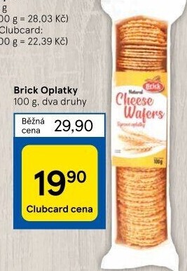 Oplatky sýrové Brick