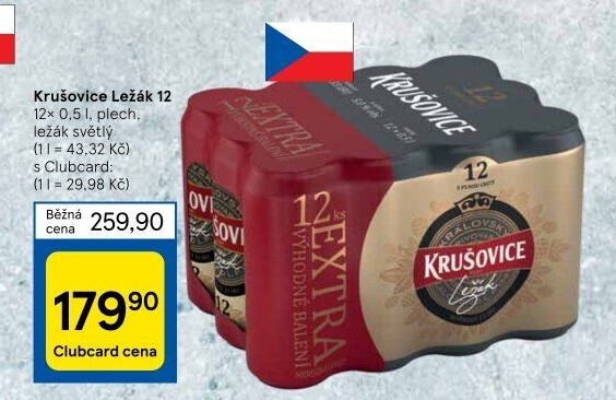 Pivo světlé Královský ležák 12° Krušovice