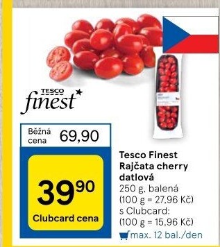 Rajčata cherry Tesco Finest