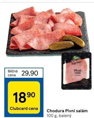 Salám pivní Beskydské uzeniny Chodura