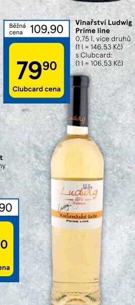 Vína Prime Line Vinařství Ludwig