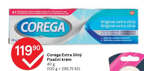 Fixační krém na zubní protézu Corega
