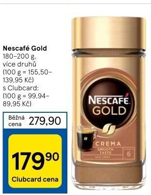 Instantní kávy Nescafé Gold