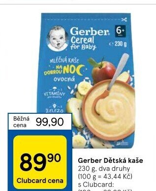 Kaše Gerber Natural for Baby