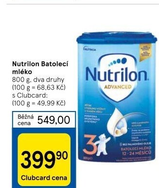 Kojenecká výživa Nutrilon Advanced