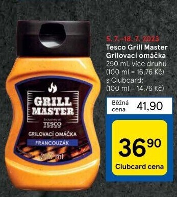 Omáčka grilovací Grill Master Tesco