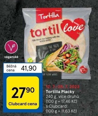 Tortilla pšeničná TortilLOVE