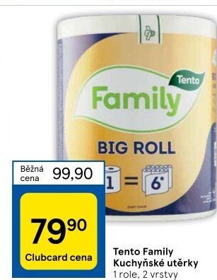 Utěrky kuchyňské 2vrstvé Family Big roll Tento