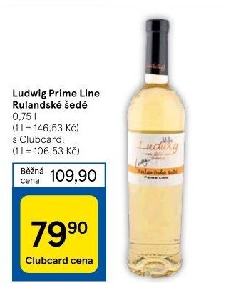 Víno Rulandské šedé Prime Line Vinařství Ludwig