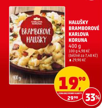 Bramborové halušky v prášku Karlova Koruna