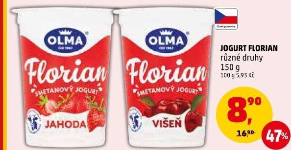 Jogurt smetanový Florian Olma