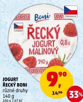 Ochucený jogurt řeckého typu Boni