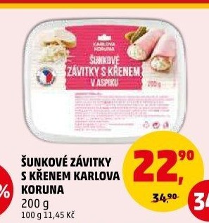 Šunkový závitek s křenem Karlova Koruna