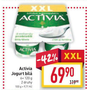 Bílý jogurt Activia Danone