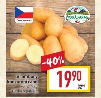 Brambory konzumní rané Česká farma