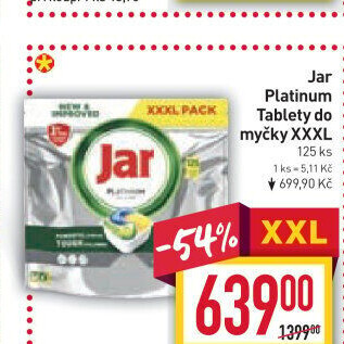 Kapsle do myčky Platinum Jar