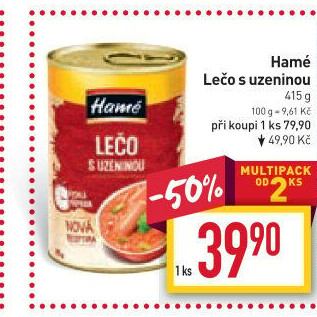 Lečo s uzeninou Hamé - konzerva