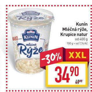 Mléčná rýže Kunín