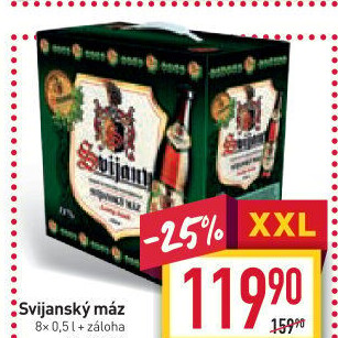 Pivo světlý ležák 11° Svijanský Máz Svijany