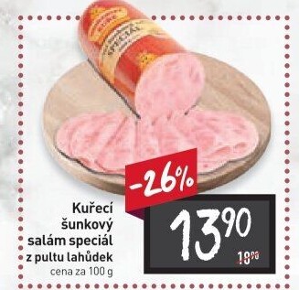 Salám šunkový kuřecí speciál Vodňanské kuře
