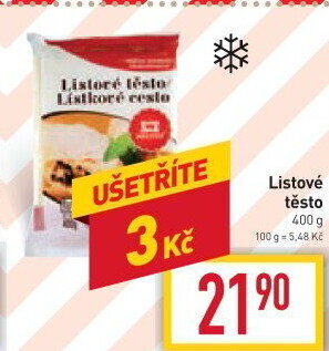 Těsto listové mražené