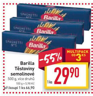 Těstoviny semolinové Barilla