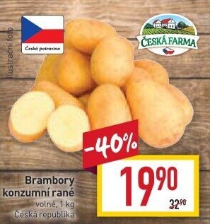 Brambory konzumní rané Česká farma