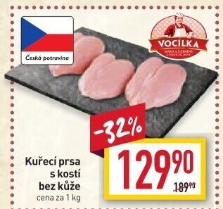 Kuřecí prsa s kostí Vocílka