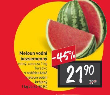 Meloun vodní bezsemenný