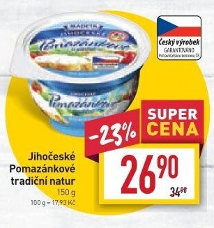 Tradiční pomazánkové Jihočeské Madeta