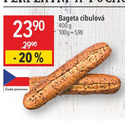 Bageta s cibulkou