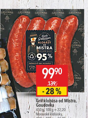 Grilovací klobása od Mistra Láďa Grileman Kostelecké uzeniny