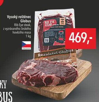 Hovězí Rib eye steak Globus