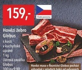 Hovězí žebra s kostí Globus