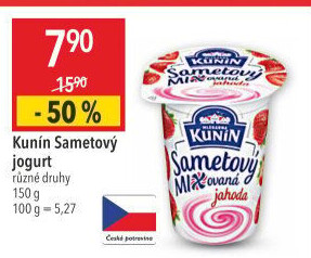 Ochucený jogurt sametový Kunín
