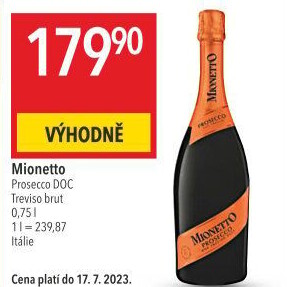 Prosecco brut DOC Treviso Mionetto