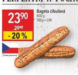 Bageta s cibulkou