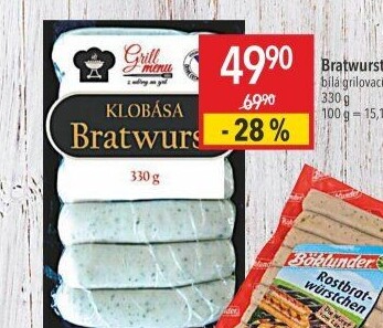 Bílá grilovací klobása bratwurst